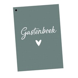 Gastenboek invulkaarten 50 pers. - Groen