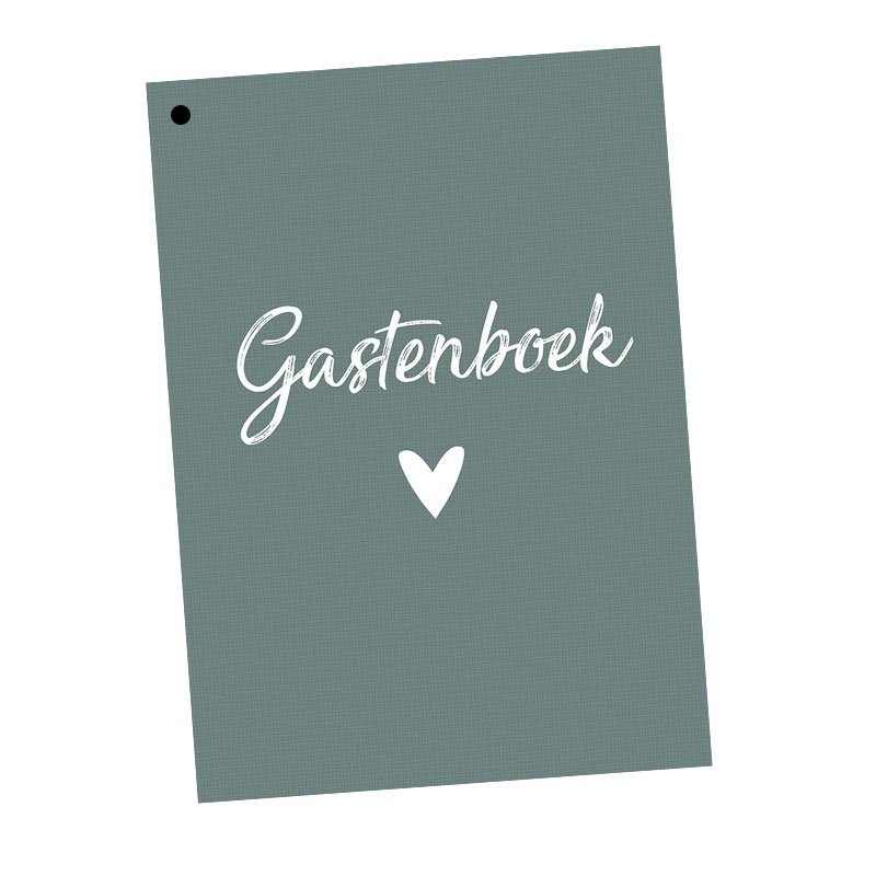 Gastenboek invulkaarten 50 pers. - Groen
