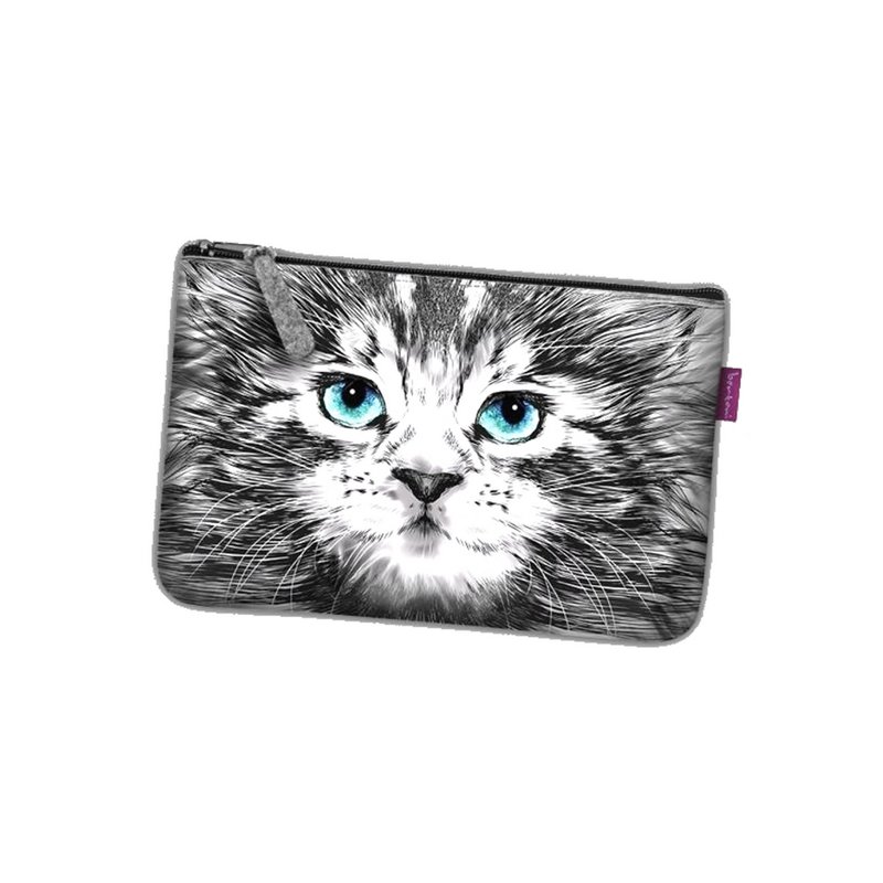 Bazyl Pochette In Grey Felt Pocket Line Bertoni