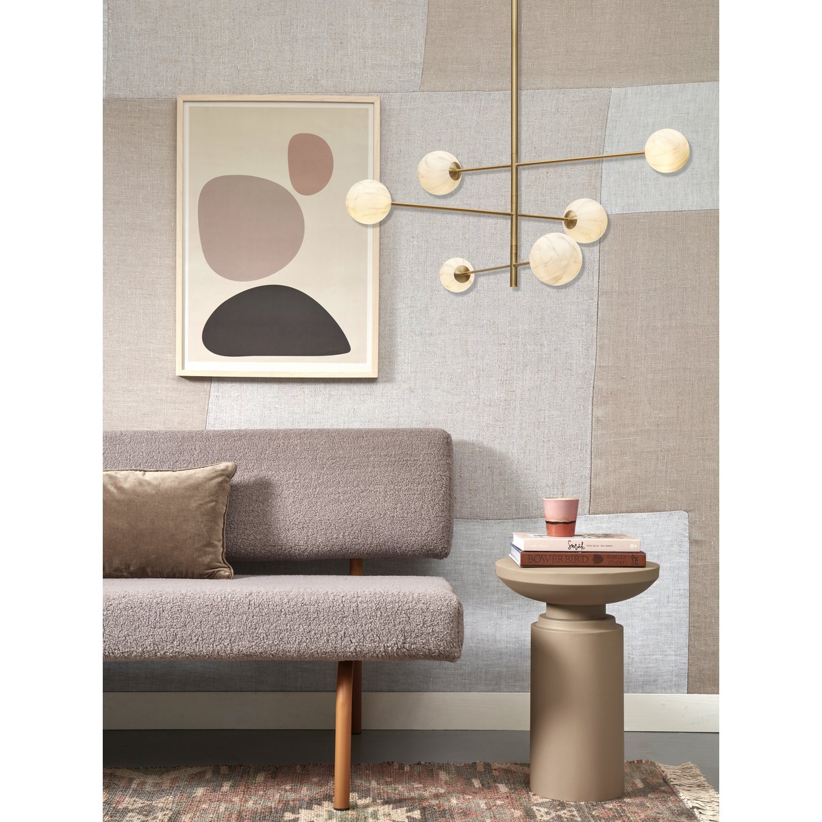 Hanglamp Carrara 3-arm, goud