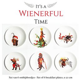 It's a wienerful Time - Sæt med 6 morgenmadstallerkener