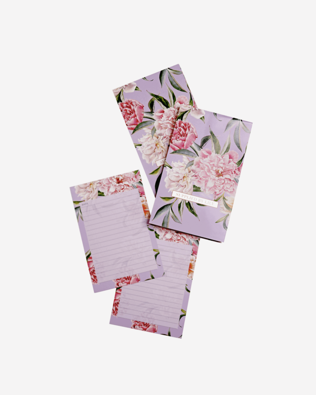 Lista de tareas en lujoso floral lila