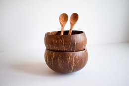 Father's Day Large Gift Pack Coconut Bowls | 2 bowls + 2 spoons
