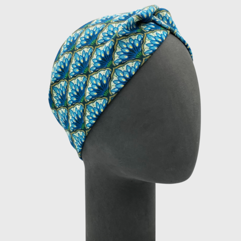 Twist Headband - Gold Art Deco, Ponte Jersey