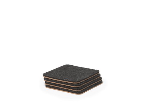 Felt & Cork Coasters - Set of 4