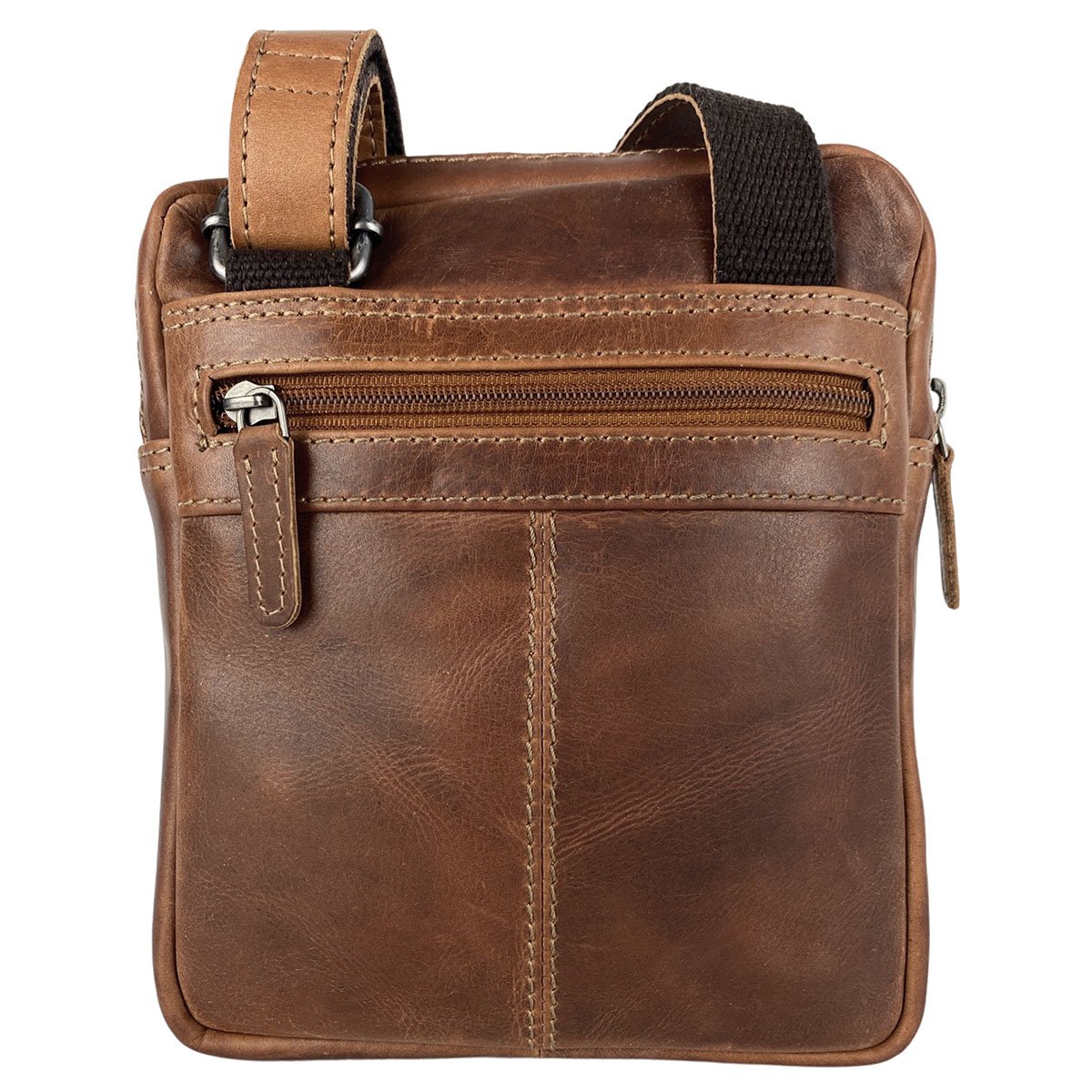 Skuldertaske eller Crossbody-taske i 6 farver glat læder med justerbar skulderrem