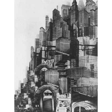 Pakiet magnesów na lodówkę Fritz Lang Metropolis Mega Modern Architecture (72 sztuki)