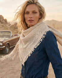 Cashmere tørklæde Quito håndhæklet trekant