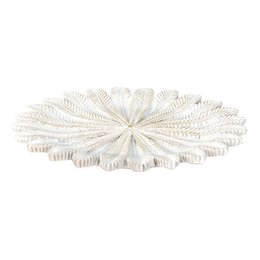 Decoratie schaal Ø 20x1 cm Wit Goudkleurig Polyresin Takken