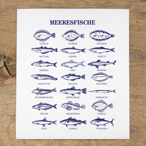 Schwammtuch Meeresfische