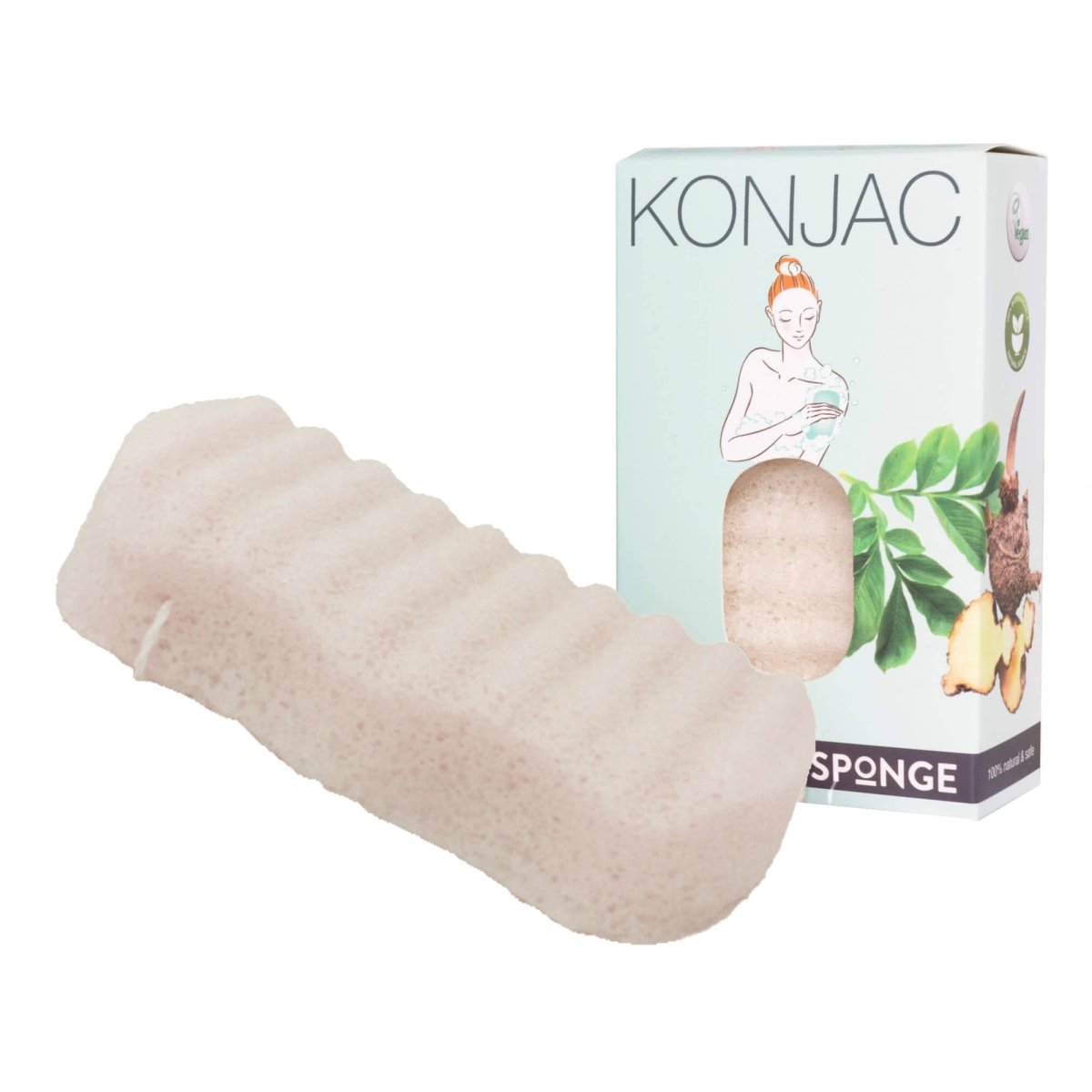 Gąbka Konjac dla ciała z kolagenem - anty -zmarszczki