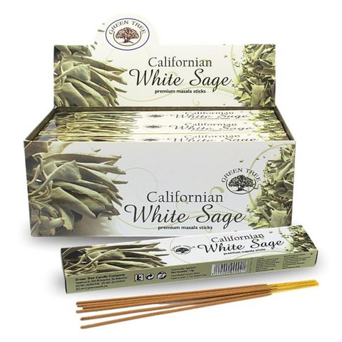 Green Tree Californian White Sage Hand Rolled Natural Incense Sticks