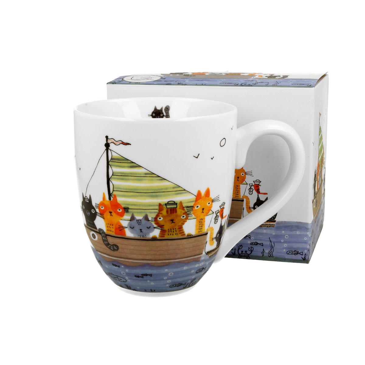 DUO CATS Mug, 1000ml, CAT CREW, giftbox