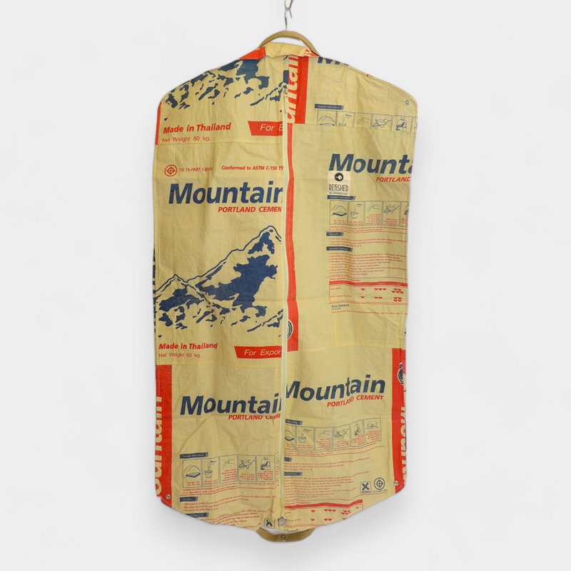 BORSA PER ABITI | Porta abiti ecologico in beige-blu-rosso