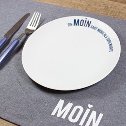 Porcelænstallerken Ein Moin siger mere ...