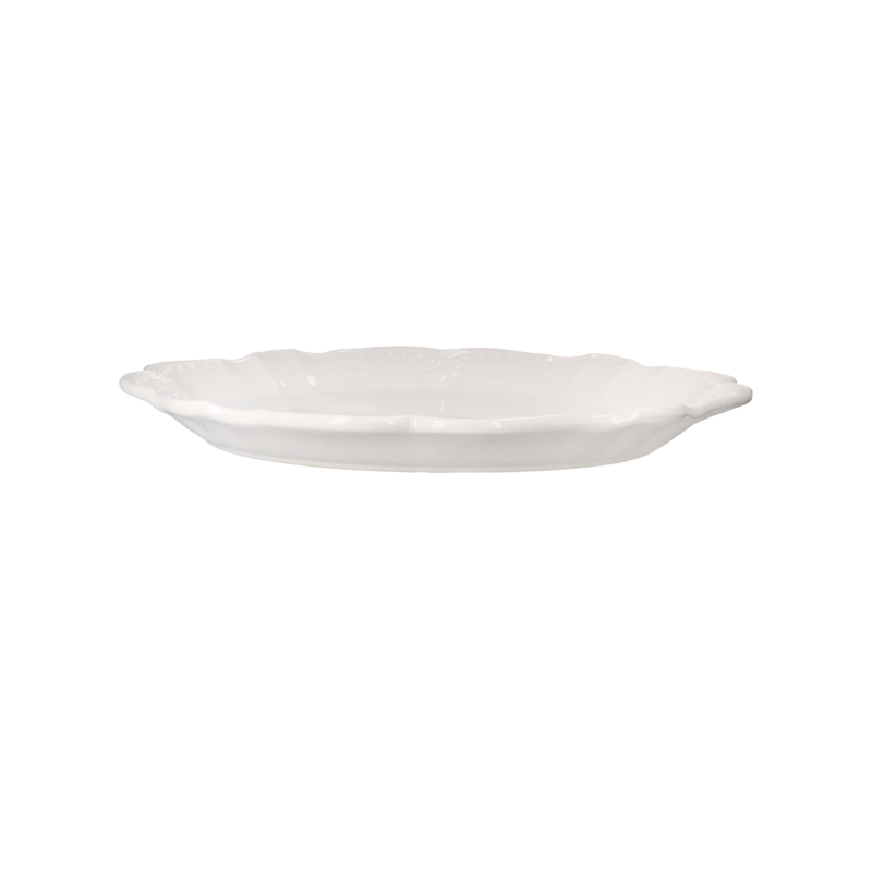 White Ceramic Serving Tray 40x31 cm