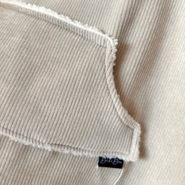 Soft beige rib poncho