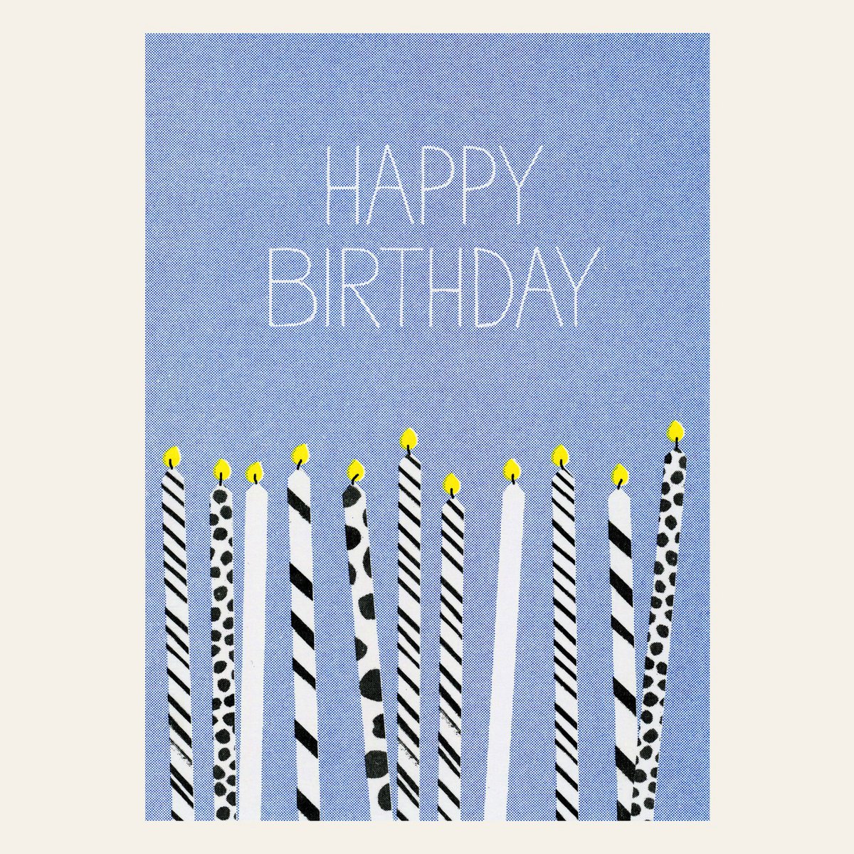 Risography Postcard - Happy Blue - DIN A6