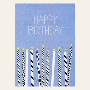 Risografie Postcard - Happy Blue - Din A6