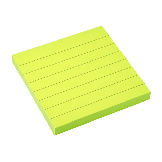 Info notes 75x75mm gelinieerd fel groen 80 blad gelinieerd