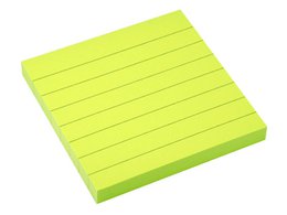 Info notes 75x75mm gelinieerd fel groen 80 blad gelinieerd