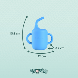 Taza de entrenamiento para bebé con pajita – Space
