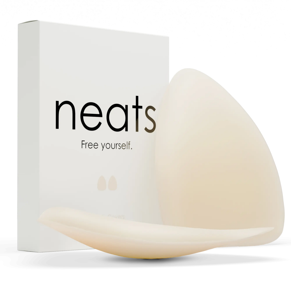 Neats zelfklevende driehoekige siliconen tepelcovers - 1 paar (parel)