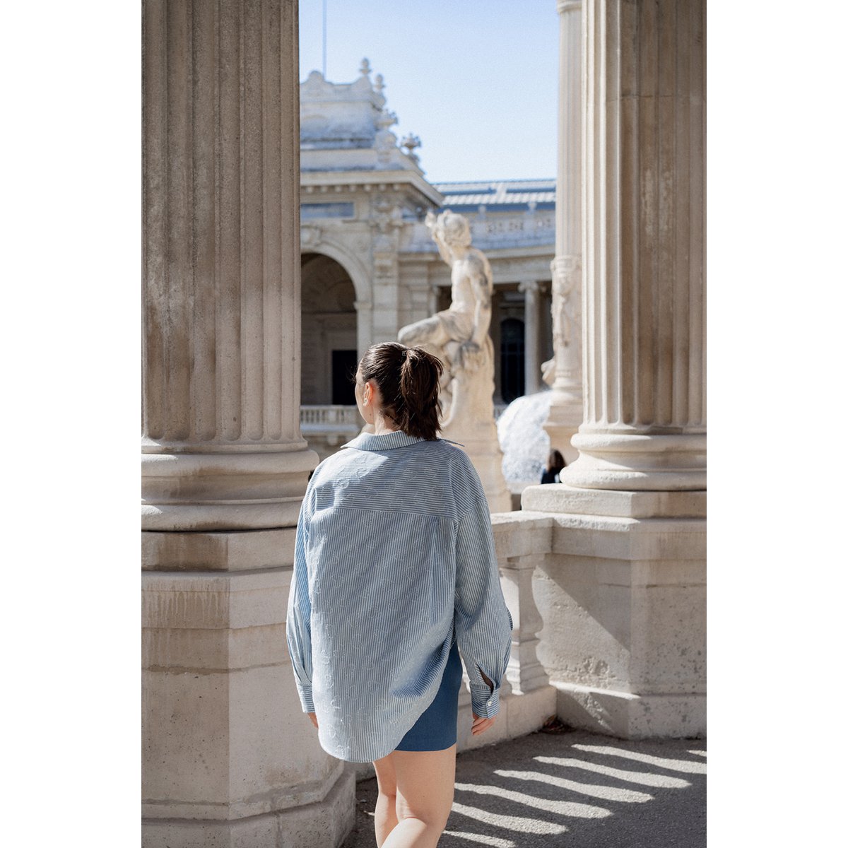 Camicia e cuori a strisce di cotone