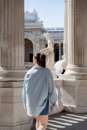 Camicia e cuori a strisce di cotone
