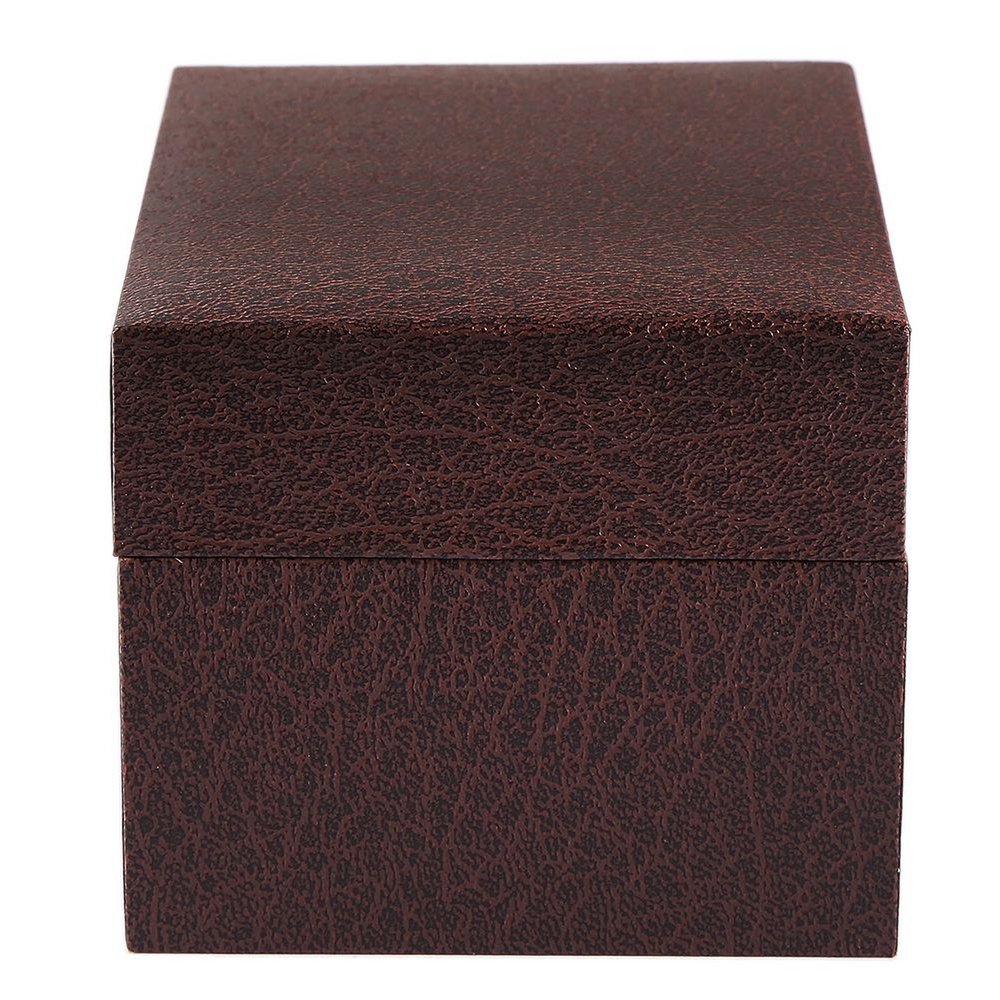 Watch folding box, cardboard, brown, 7.5 cm x 9 cm x 11 cm