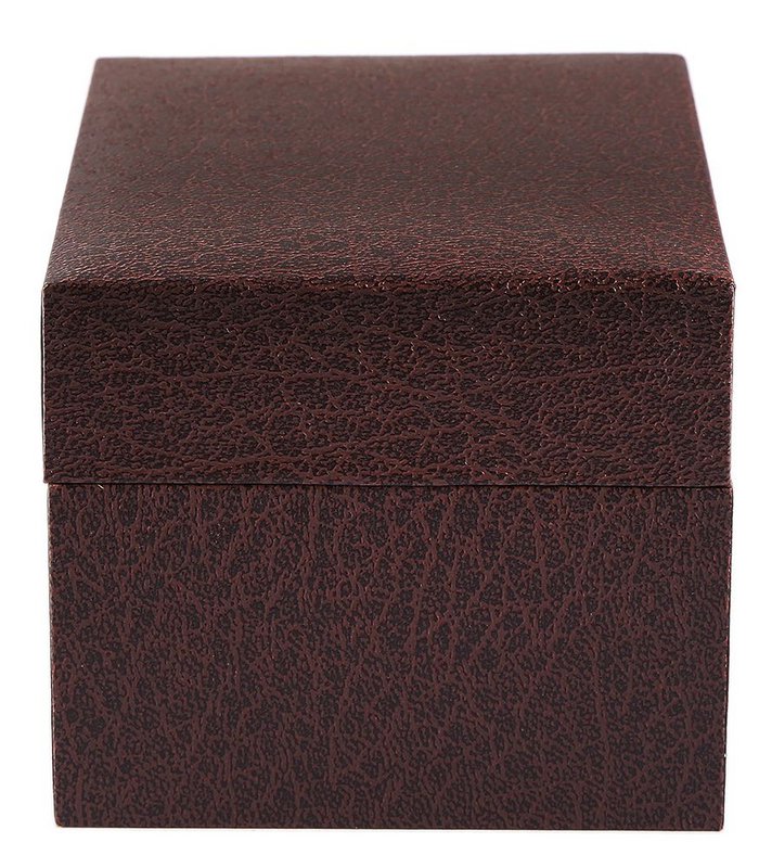 Watch folding box, cardboard, brown, 7.5 cm x 9 cm x 11 cm