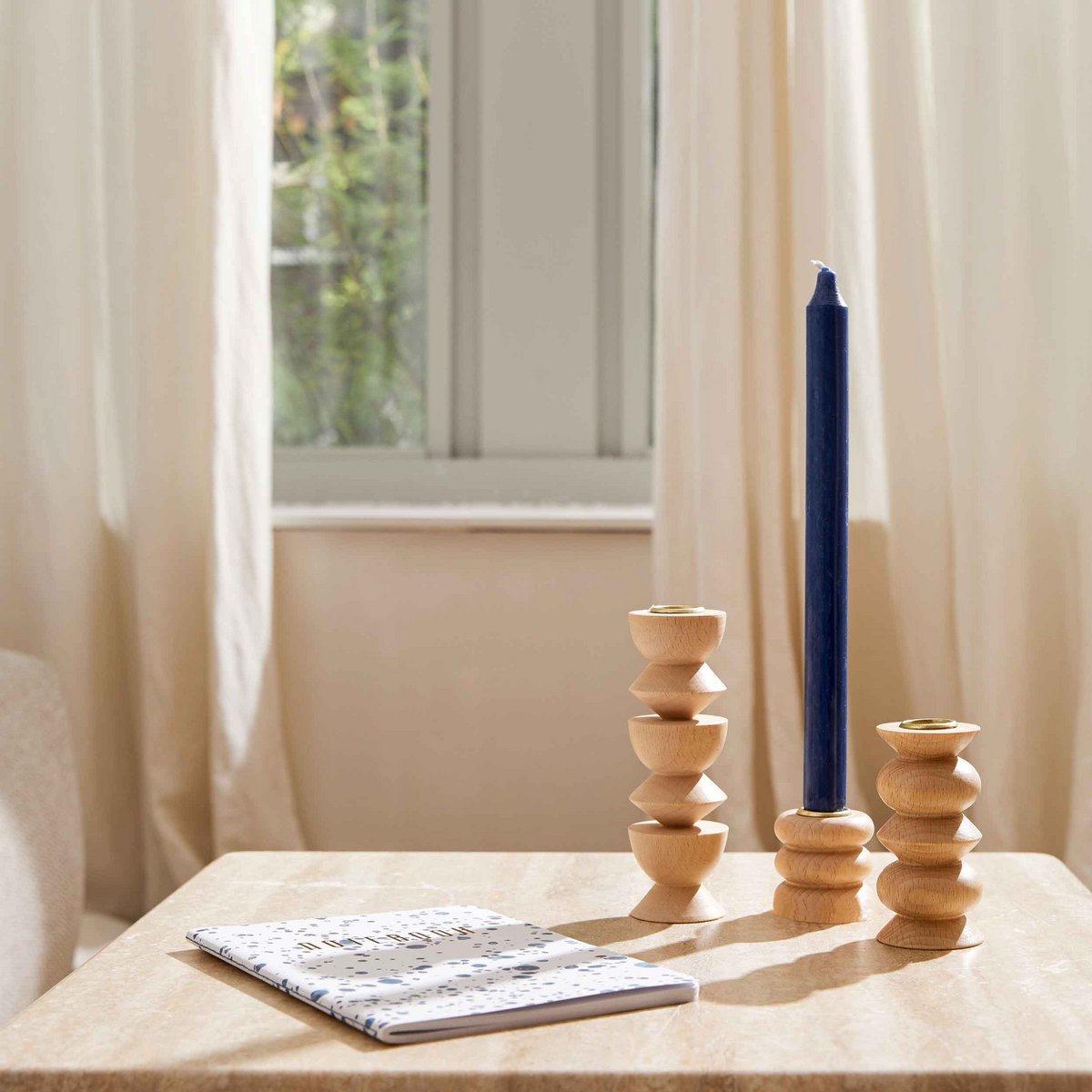 Totem-Kerzenhalter aus Holz - Tall Nº 3