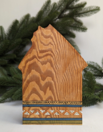 Håndmalet Nativity Play House i træ
