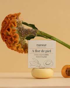 60g solid body cream - A leather flower - with jojoba and karité