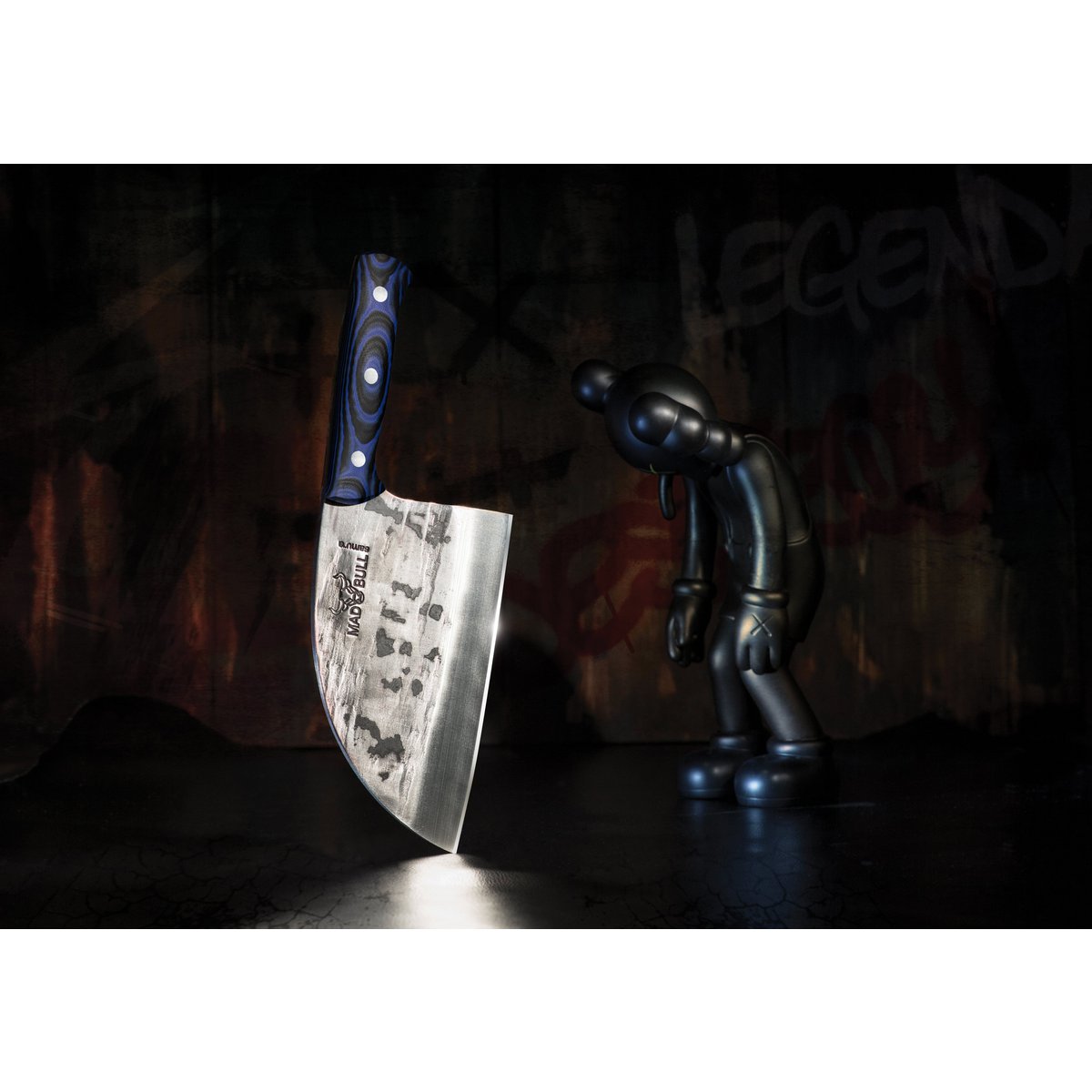Samura Mad Bull Serbian Chef's Knife 180 mm, Black & Blue Handle