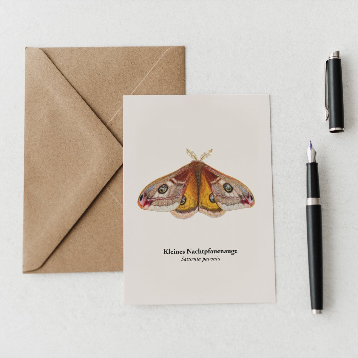 Postal nachtfauenauge, miniprint nachtfalter
