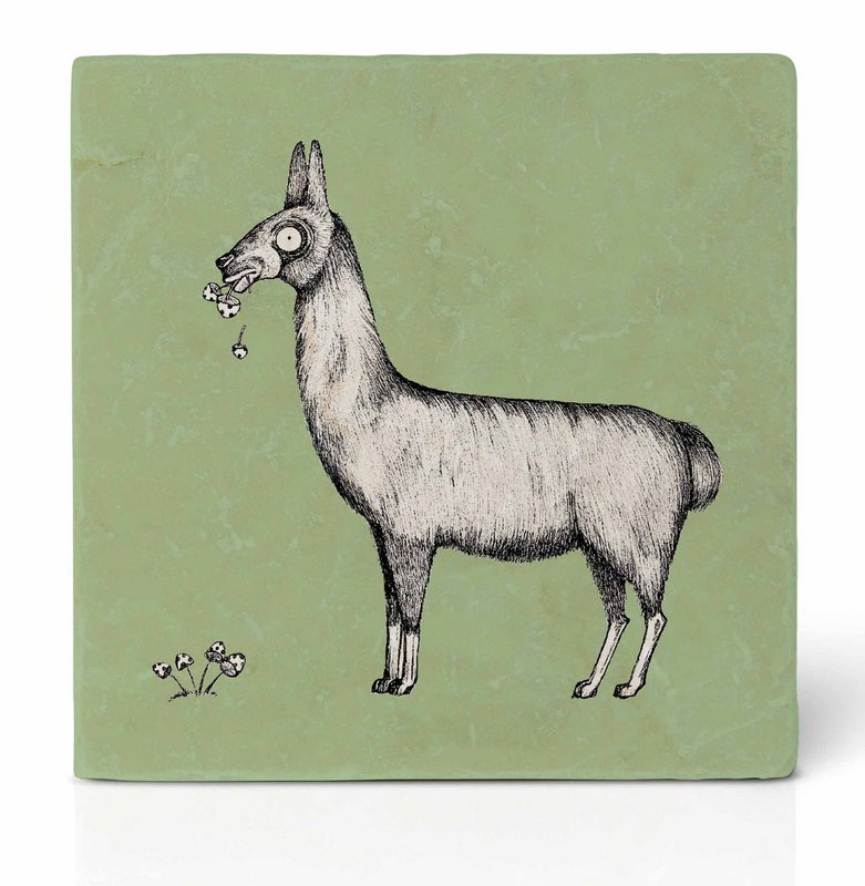 Fliesenuntersetzer – Lama