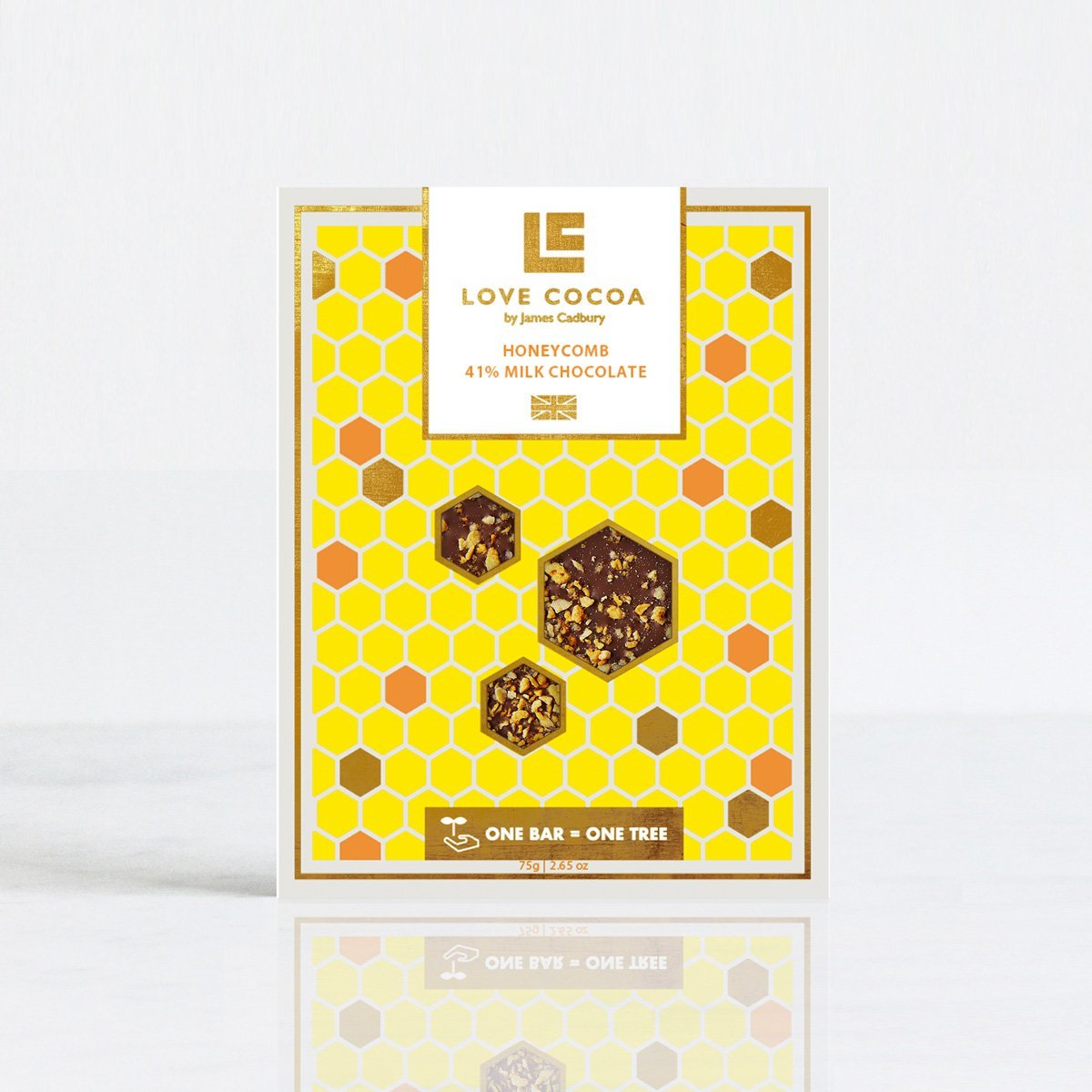 Barra de chocolate con leche 41% de nido de abeja