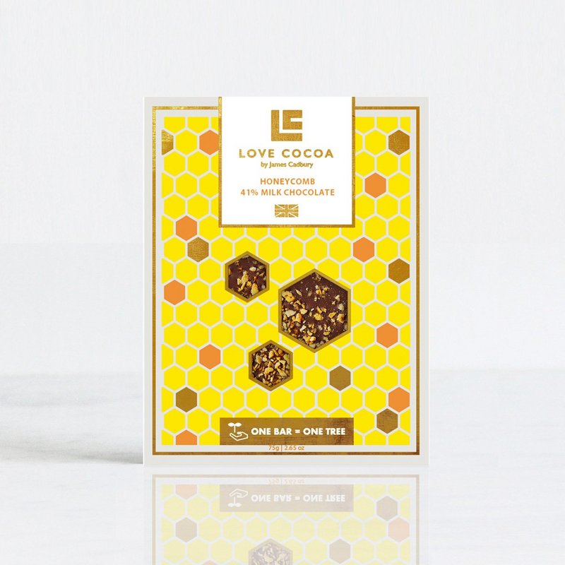 Honeycomb 41% mælkechokoladebar