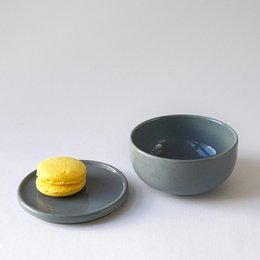 Mini Hollyhock bowl - fjord blue - 150 ml