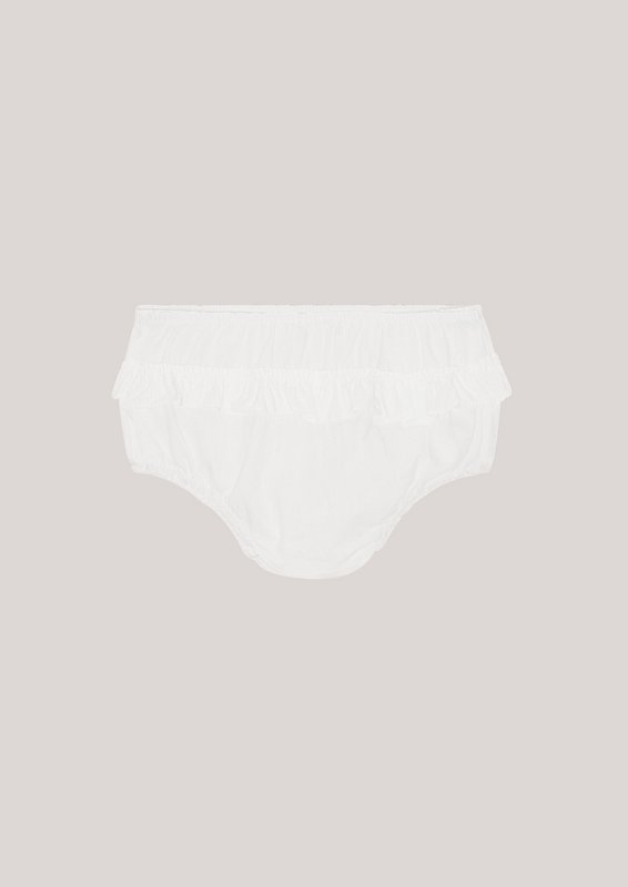 Bloomer in cotone con volant - Bianco classico