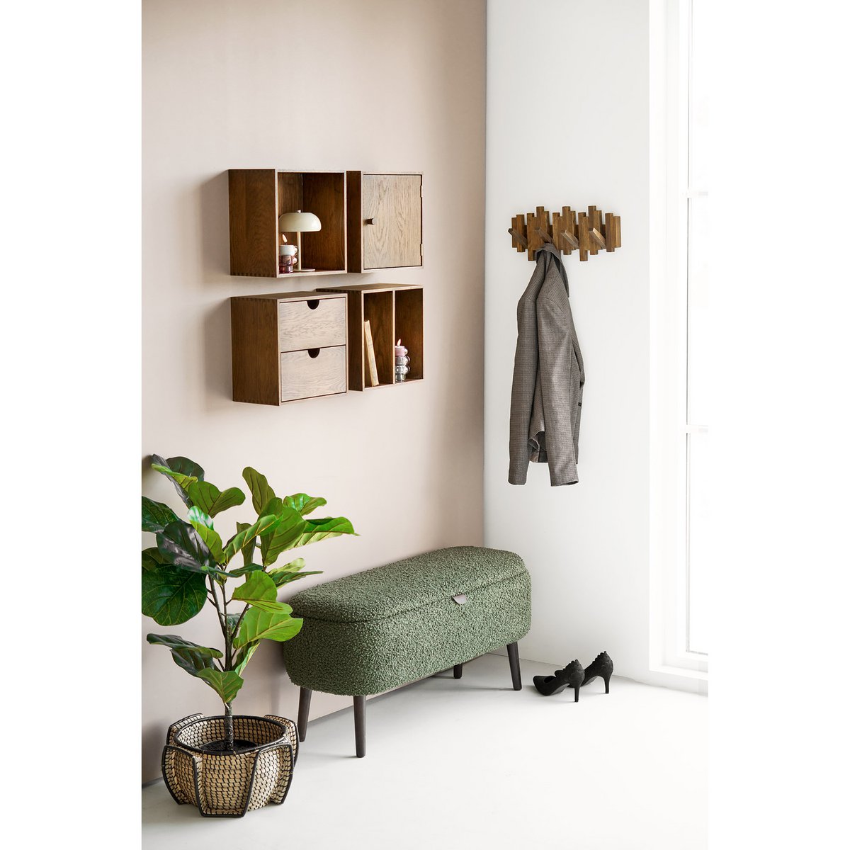 Margate Tafellamp, metaal, oplaadbaar, beige, ø13 cm
