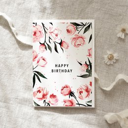Biglietto d'auguri · Buon Compleanno | Rose