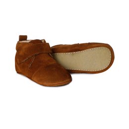 Klassische Wildlederstiefel - Cognac