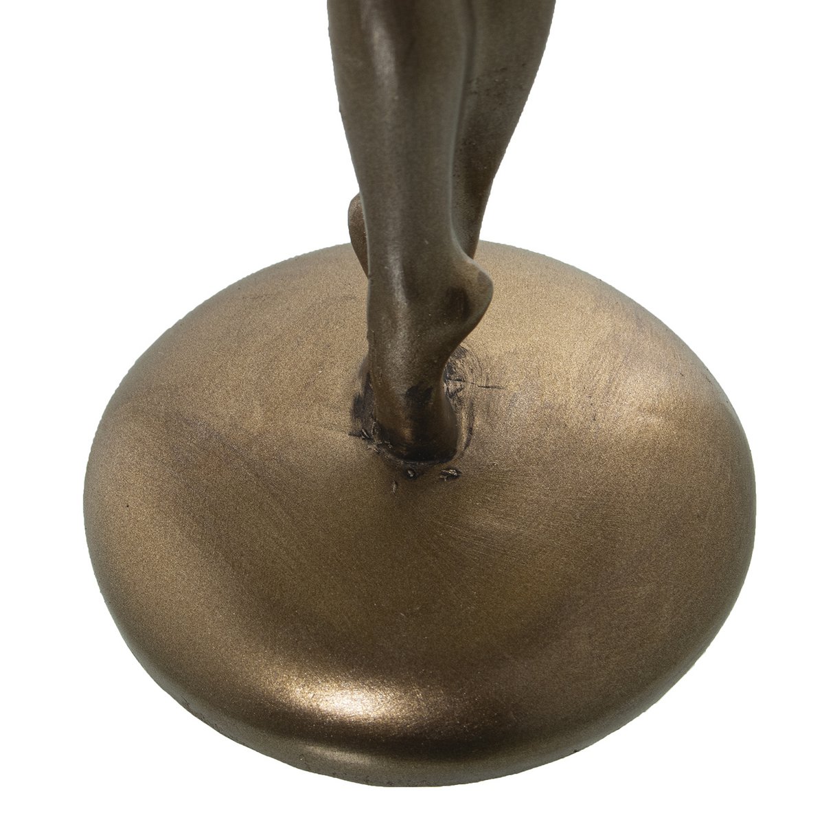 KREMOWA/ZŁOTA FIGURA TANCERKA Z ŻYWICY 14X11X34CM ST50402