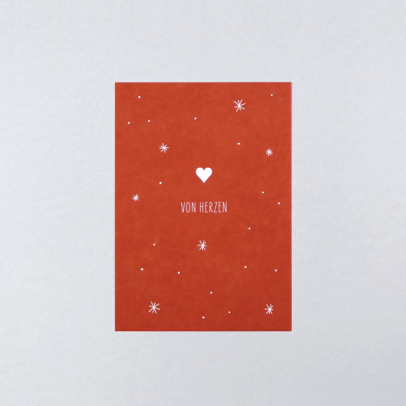 Postkarte Holzschliff Mirjam Herz