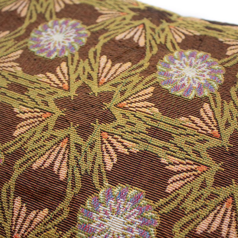 Coussin NIN-NIT Diamant Classique | 100% coton tissé | coussin décoratif à imprimé floral et carreaux | marron | beige | rose | lilas | vert | multicolore | 40x60 cm