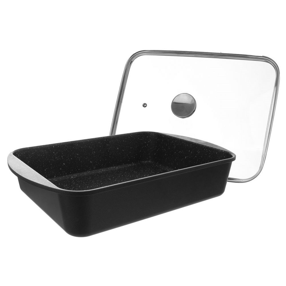 Röstenzinngranit mit rechteckiger Grande 4,4 l, 35x22,5 cm