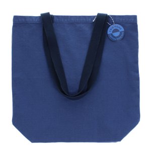 Zweifarbige Baumwolltasche - Indigo Blau