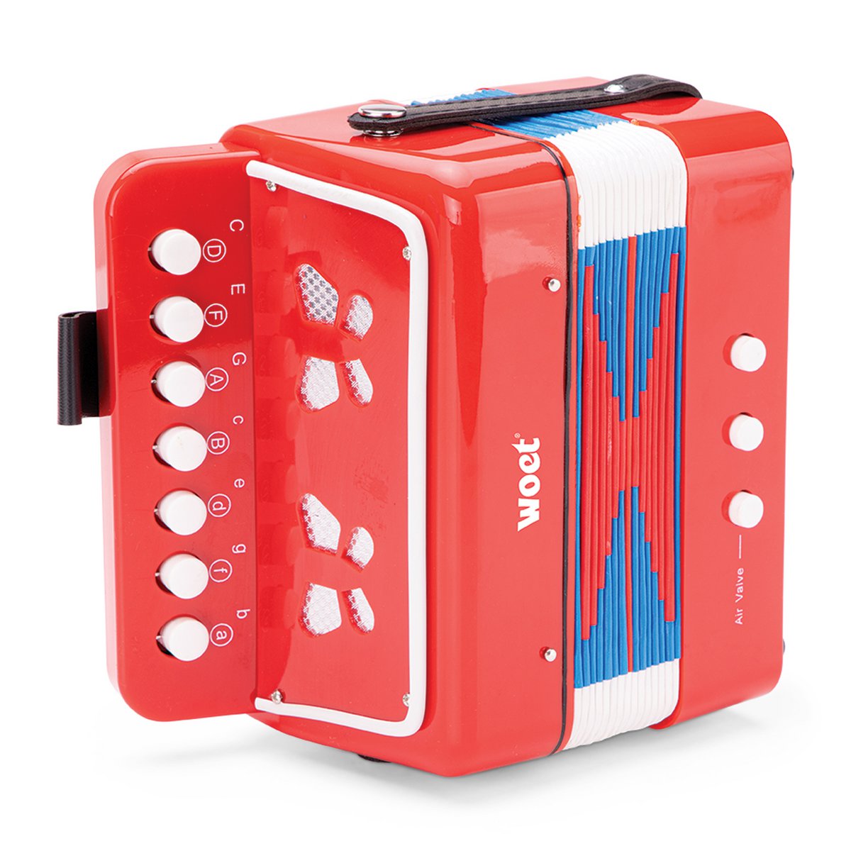 Accordeon - Rood met Muziekboek